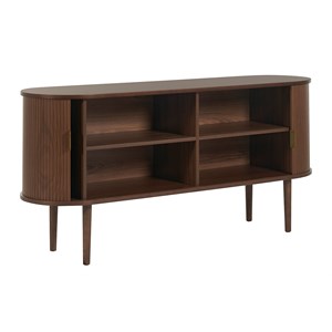 Buffet  en bois foncé noyer 2 portes coulissantes l160 cm epic