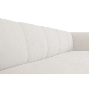 Canapé en tissu effet velours beige 3-4 places oliveiro