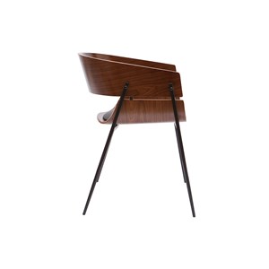 Chaises bois foncé et métal noir (lot de 2) wess