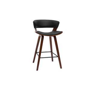 Tabourets de bar noir et bois foncé h65 cm (lot de 2) syrah