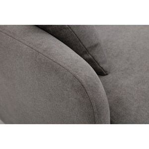 Canapé 3 places en tissu effet velours gris et métal noir jerry