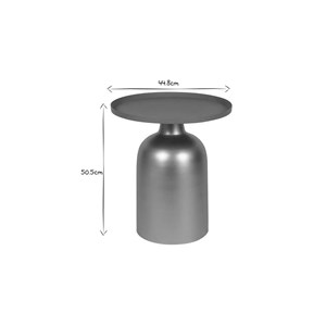 Table d'appoint ronde en métal doré et plateau blanc mat ramses