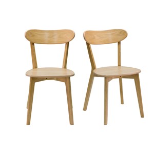 Chaises  bois clair chêne (lot de 2) dove