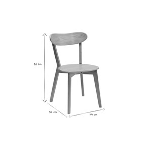 Chaises  bois clair chêne (lot de 2) dove