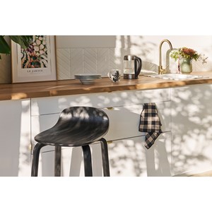 Tabourets de bar  bois noir h68 cm (lot de 2) obra