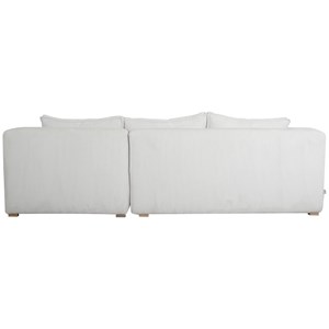 Canapé d'angle droit en tissu velours côtelé écru 3-4 places panam