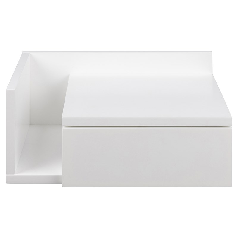 Table de chevet murale blanche avec tiroir nasty