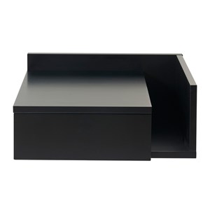 Table de chevet murale noire avec tiroir nasty
