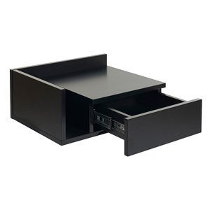 Table de chevet murale noire avec tiroir nasty