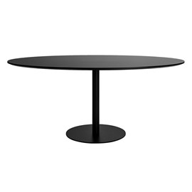 Table à manger noire ovale l170 cm halia