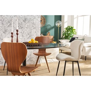 Table à manger noire ovale l170 cm halia