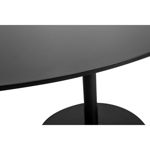 Table à manger noire ovale l170 cm halia