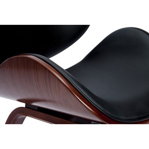 Chaise noir et bois foncé noyer walnut