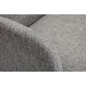 Canapé 2 places en tissu gris clair et bois clair isko