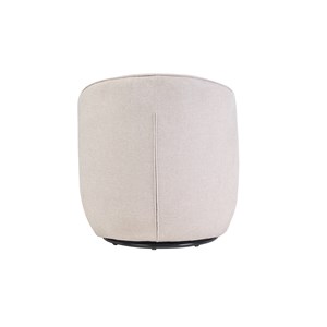 Fauteuil pivotant en tissu effet velours texturé beige amber