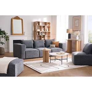 Console en bois clair l100 cm foleen