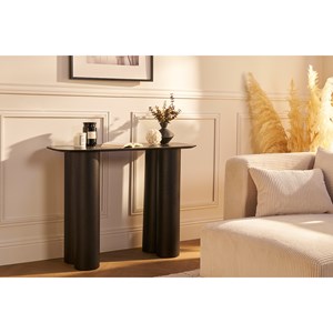 Console en bois noir l100 cm foleen