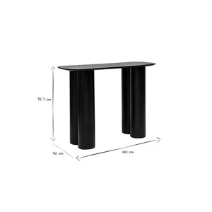 Console en bois noir l100 cm foleen