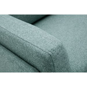 Canapé 2 places en tissu vert de gris et métal noir mosco