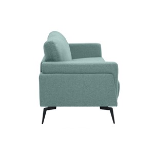 Canapé 3 places en tissu vert de gris et métal noir mosco