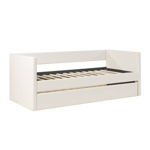 Lit gigogne blanc 90x190 cm elie