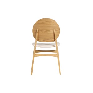 Chaises en bois clair et tissu effet laine bouclée blanc (lot de 2) elton