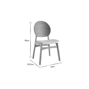 Chaises en bois clair et tissu effet laine bouclée blanc (lot de 2) elton