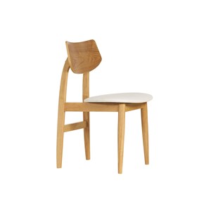 Chaises en bois clair et blanc (lot de 2) elion