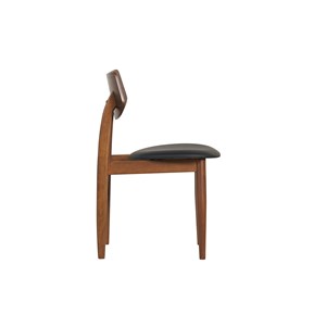 Chaises en bois foncé et noir (lot de 2) elion