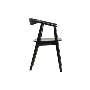 Chaises noires en bois (lot de 2) bahia