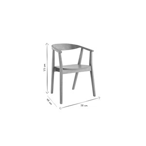 Chaises noires en bois (lot de 2) bahia