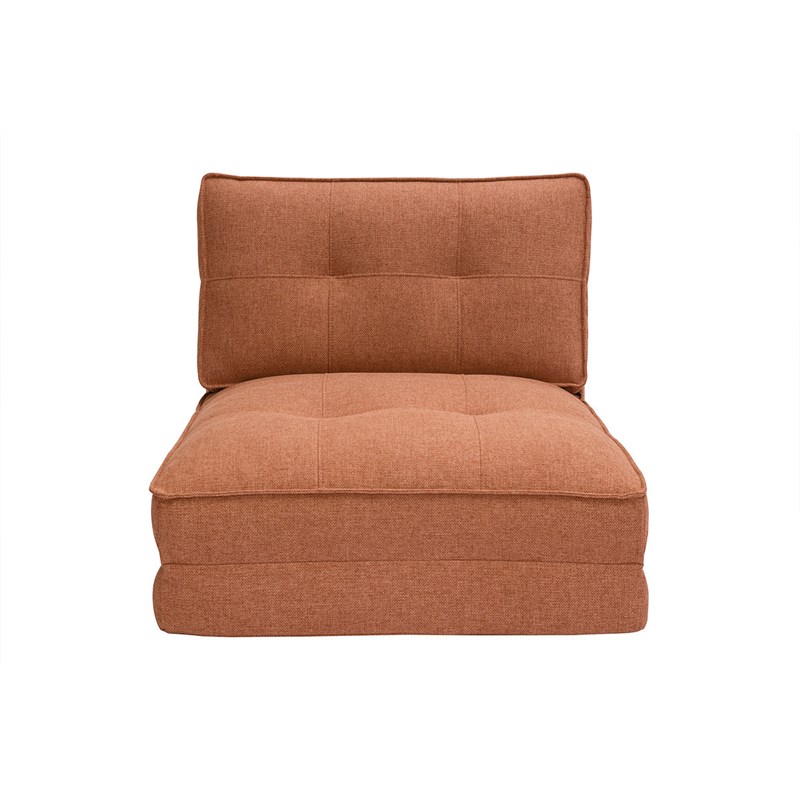 Chauffeuse 1 place convertible en tissu terracotta sally