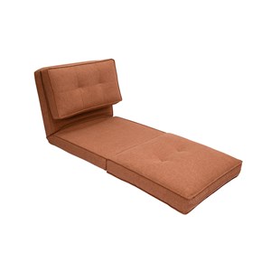 Chauffeuse 1 place convertible en tissu terracotta sally