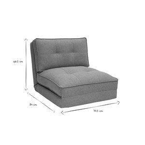 Chauffeuse 1 place convertible en tissu terracotta sally