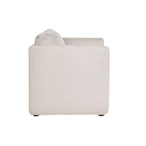 Canapé convertible 2 places en tissu effet velours texturé beige leon