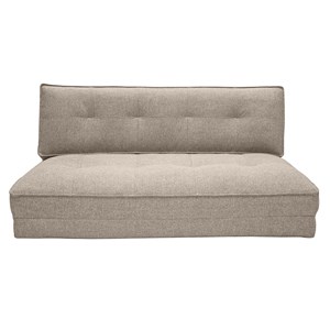 Chauffeuse 2 places convertible en tissu taupe sally