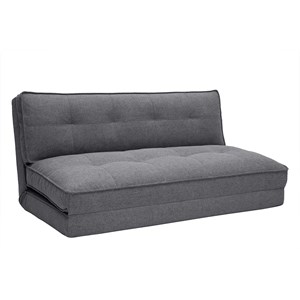 Chauffeuse 2 places convertible en tissu gris sally