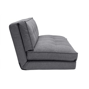 Chauffeuse 2 places convertible en tissu gris sally