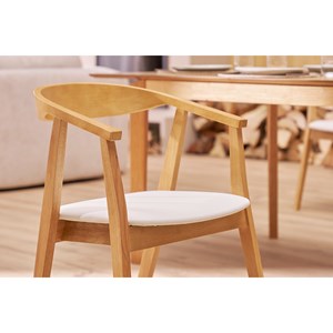 Chaises blanc et bois clair (lot de 2) bahia