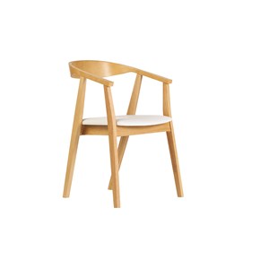 Chaises blanc et bois clair (lot de 2) bahia