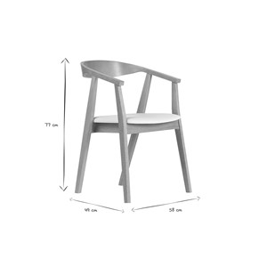 Chaises blanc et bois clair (lot de 2) bahia