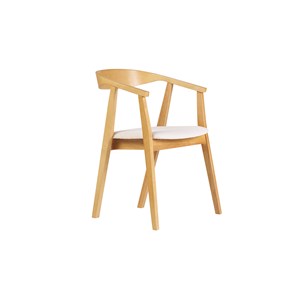 Chaises bois clair et tissu effet laine bouclée blanc (lot de 2) bahia