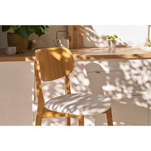 Tabourets de bar bois chêne et blanc h65 cm (lot de 2) lucia