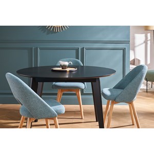 Chaises en tissu vert de gris et bois clair (lot de 2) cosette