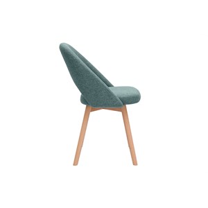 Chaises en tissu vert de gris et bois clair (lot de 2) cosette