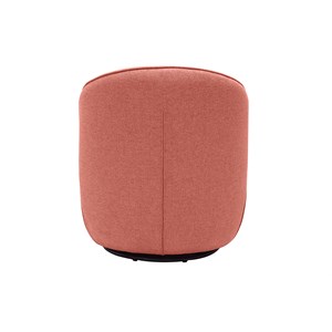 Fauteuil pivotant en tissu effet velours texturé terracotta amber