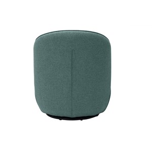 Fauteuil pivotant en tissu vert de gris amber