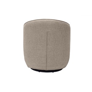 Fauteuil pivotant en tissu effet velours texturé taupe amber