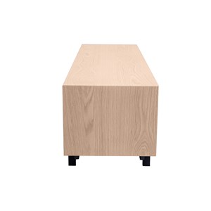 Meuble tv finition bois chêne avec rangements fermés l160 cm manny