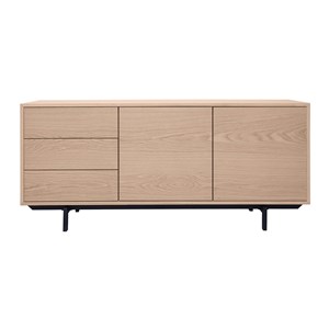 Buffet  finition bois chêne 2 portes 3 tiroirs l160 cm manny